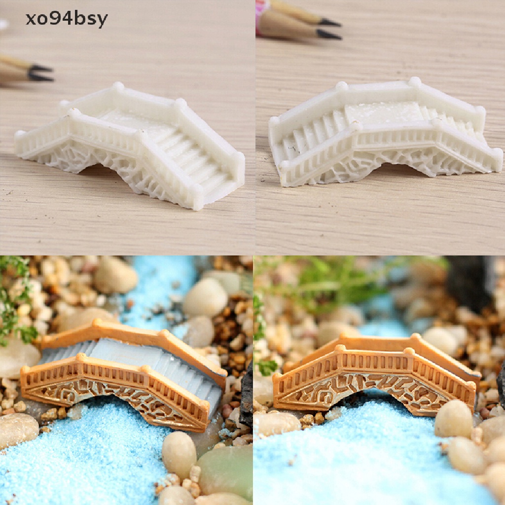 Đồ trang trí cầu đá mini 2 màu dùng trang trí tiểu cảnh DIY 94bsy