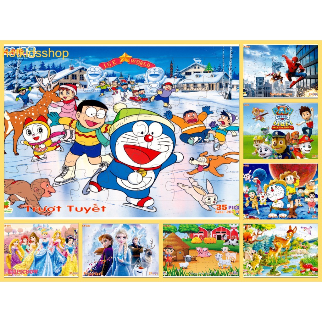 Tranh Xếp Hình 35 Mảnh Khổ A4 KT 30x20cm/ Đồ chơi xếp hình cho bé/ Tranh ghép cho bé/ Jigsaw Puzzle