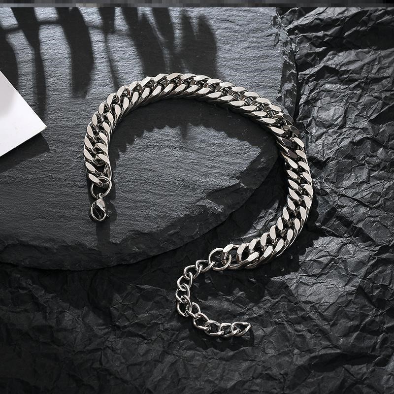 Vòng Tay Nam Và Nhẫn Cuban TIN Chain Lucifer Store ngầu Dạng Chuỗi - Lắc Tay Thép Titan Mắt Xích Đẹp Vòng Cổ - TIN Chain
