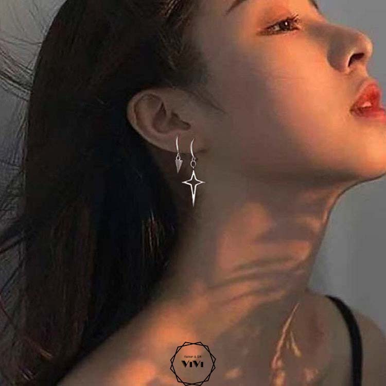 Bông tai nam nữ bất đối xứng Orini – khuyên tai ViVi_Gift