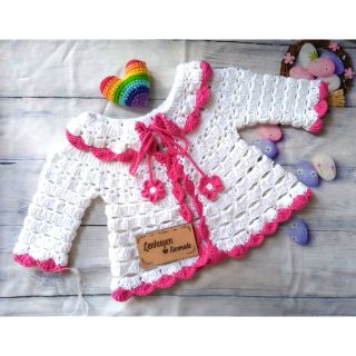 Áo khoác len xinh xắn cho bé handmade