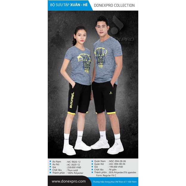 [Thương hiệu DONEXPRO]_ĐỒ ĐÔI THỂ THAO NAM NỮ, ĐỒ BỘ THỂ THAO NAM NỮ