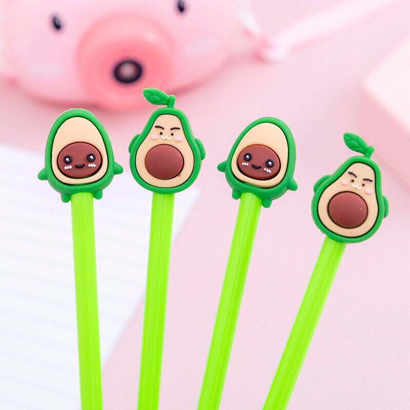 Bút nước mực đen hình quả bơ đáng yêu, sỉ lẻ đồng giá