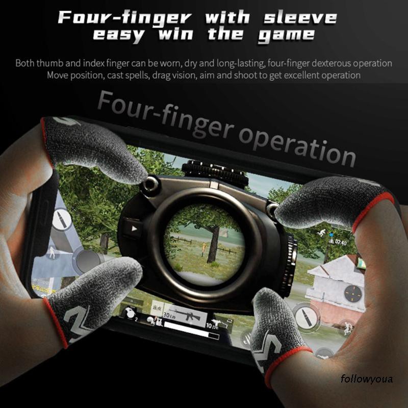Set 2 Bao Ngón Tay Chơi Game Pubg Chống Trượt Chống Mồ Hôi