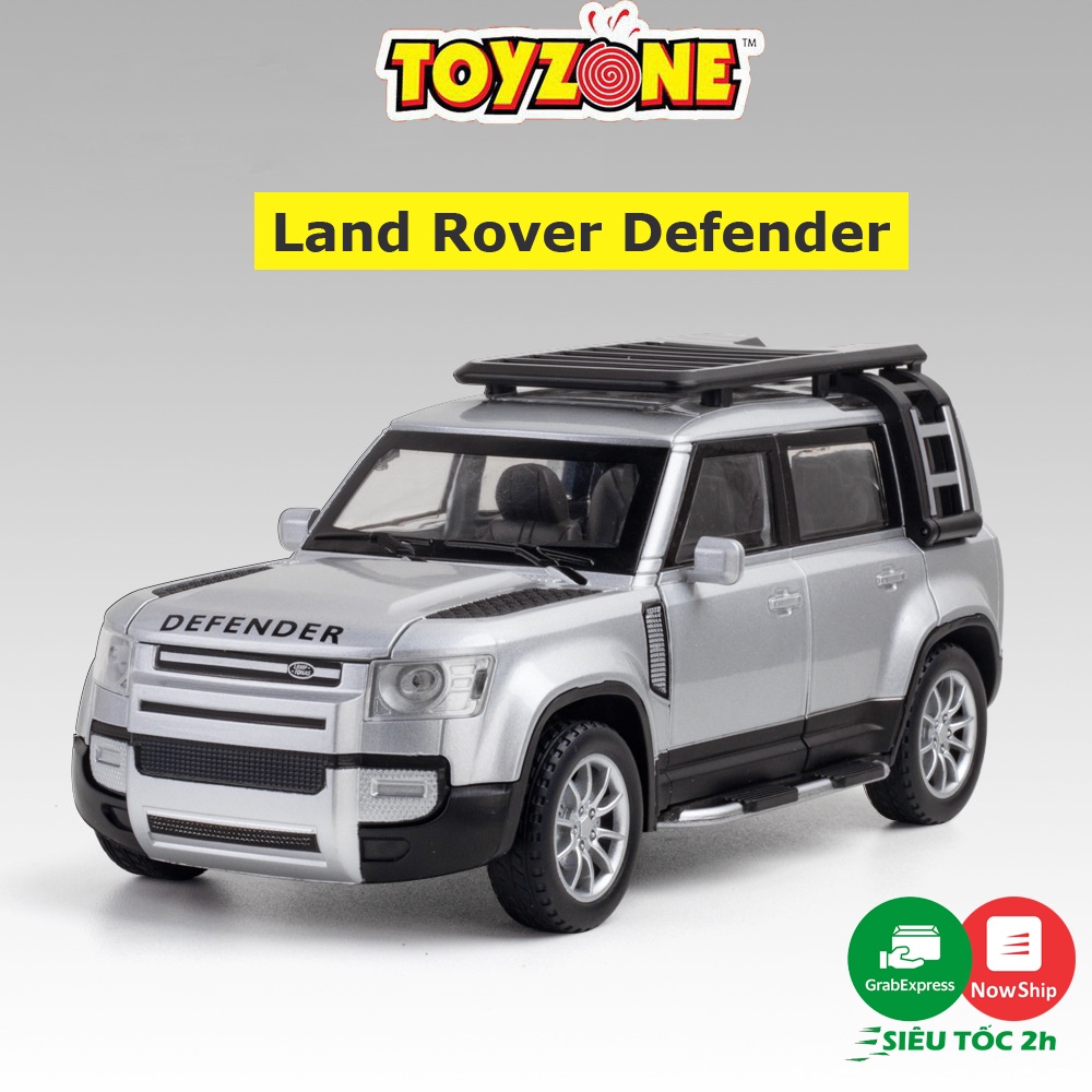 Mô hình xe Land Rover Defender tỷ lệ 1:24 thân xe hợp kim chắc chắn có đèn âm thanh