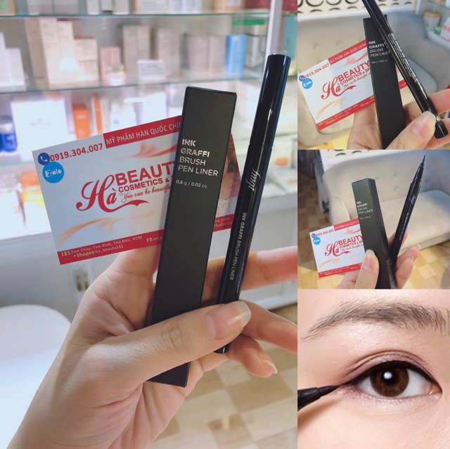 (AUTH_Korea)Kẻ mắt Dạng bút INK GRAFFI Brush Pen Liner THE FACE SHOP | BigBuy360 - bigbuy360.vn