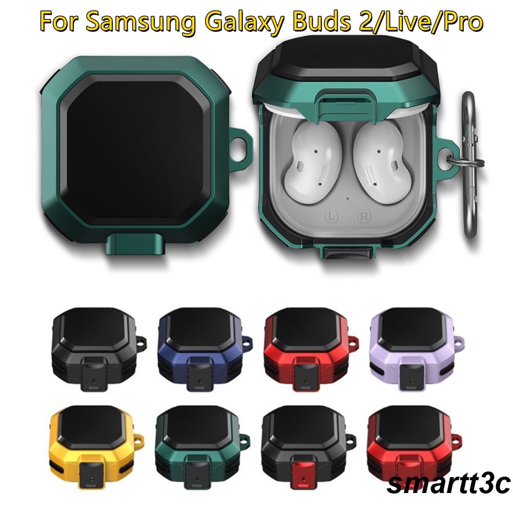 Vỏ bảo vệ hộp sạc có khóa bảo mật thông minh cho tai nghe Bluetooth Samsung Galaxy Buds 2/Live/Pro