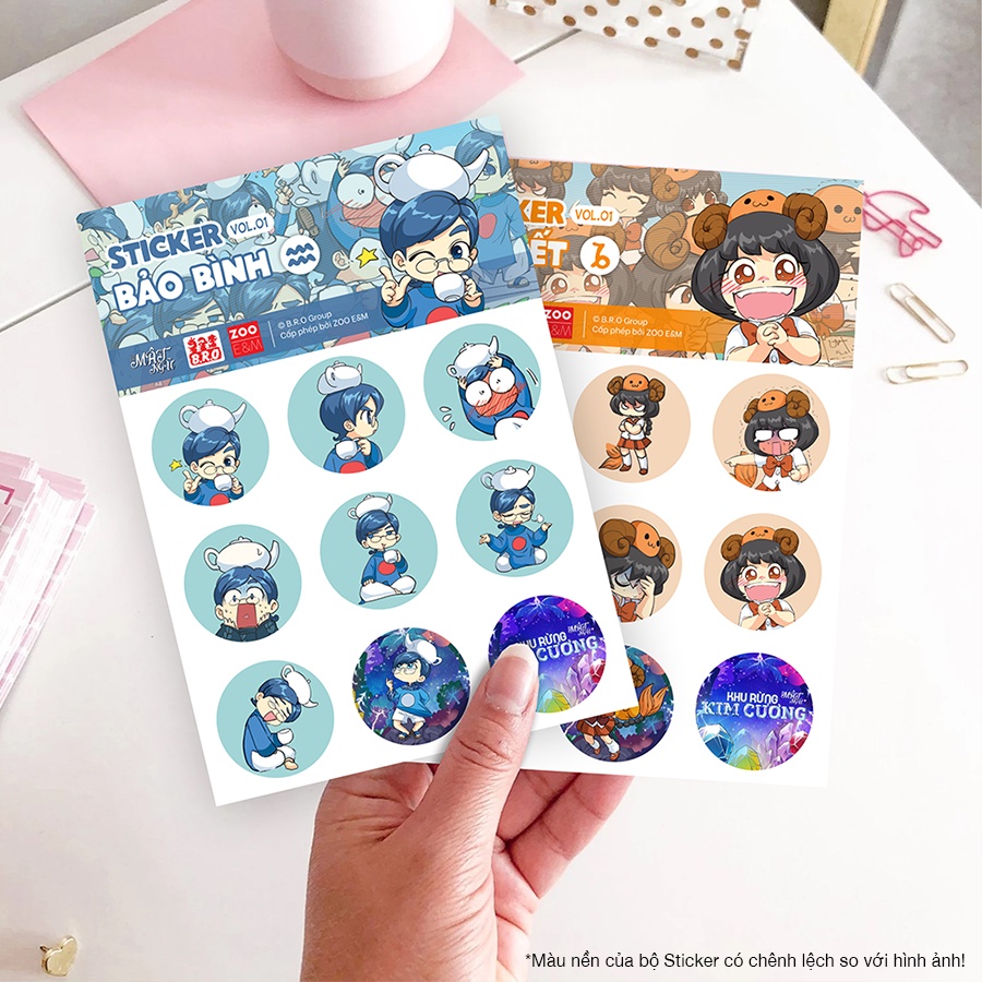 Bộ Sticker Lớp Học Mật Ngữ Vol.01 Bảo Bình và Ma Kết - Board Game VN