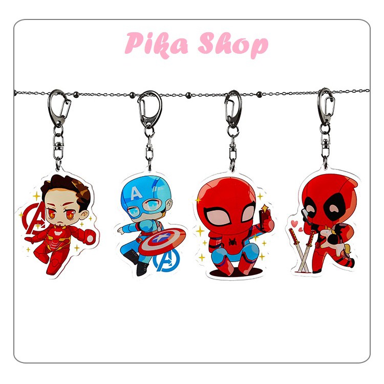 Móc khóa nhựa chibi Avengers