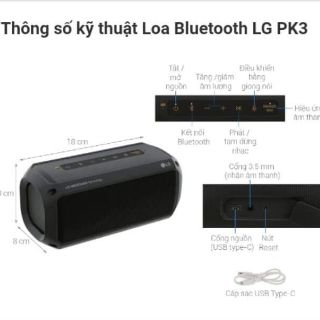 Loa Bluetooth LG PK3 chính hãng