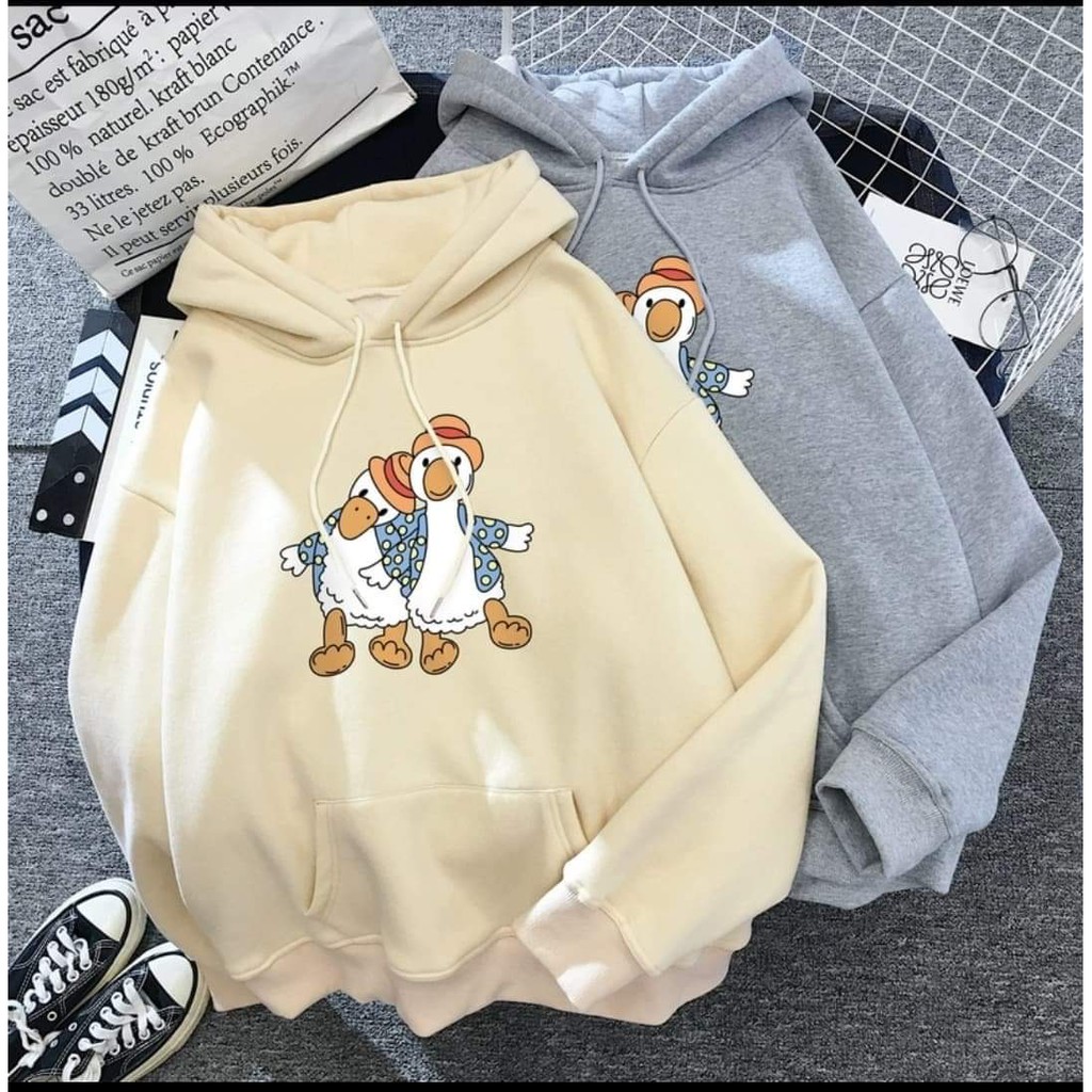 Áo hoodie đôi vịt đội mũ DTR1120
