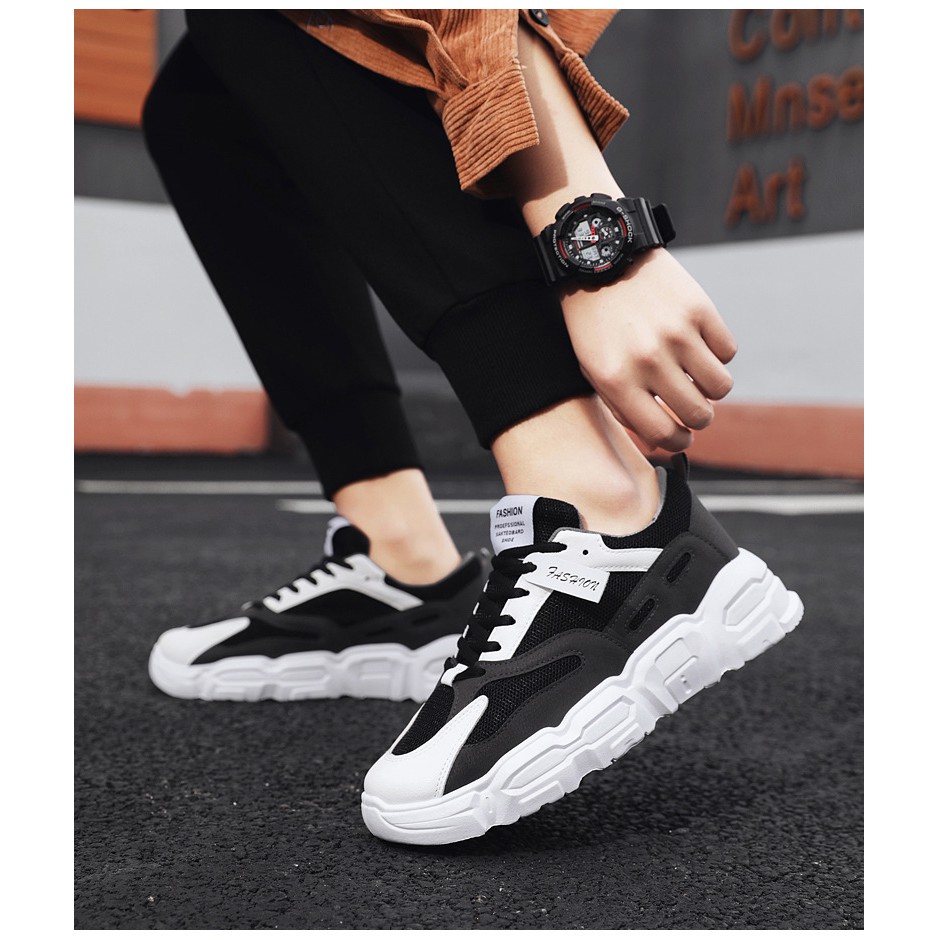 Giaỳ thể thao nam SNEAKERS giày tăng chiều cao phối mầu trẻ năng động hd43