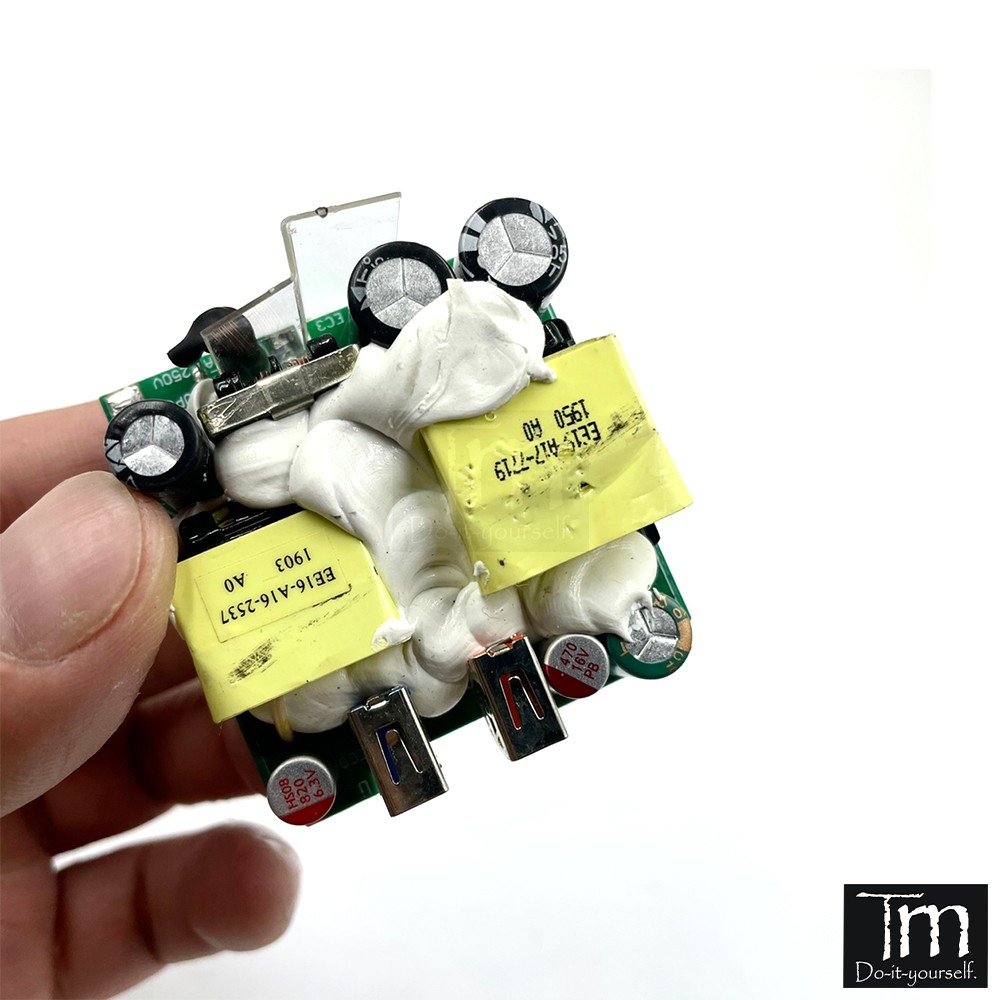 Nguồn Adapter Không Vỏ Sạc Nhanh QC3.0 2 Cổng USB
