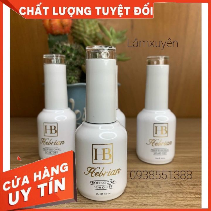 Sơn Kiềm Dầu Hebrian 15ml Primer Gel. Sơn Gel Hàn Quốc  sơn mau khô ,không bong tróc, bảo vệ giữ bền màu sơn,lâu phai.