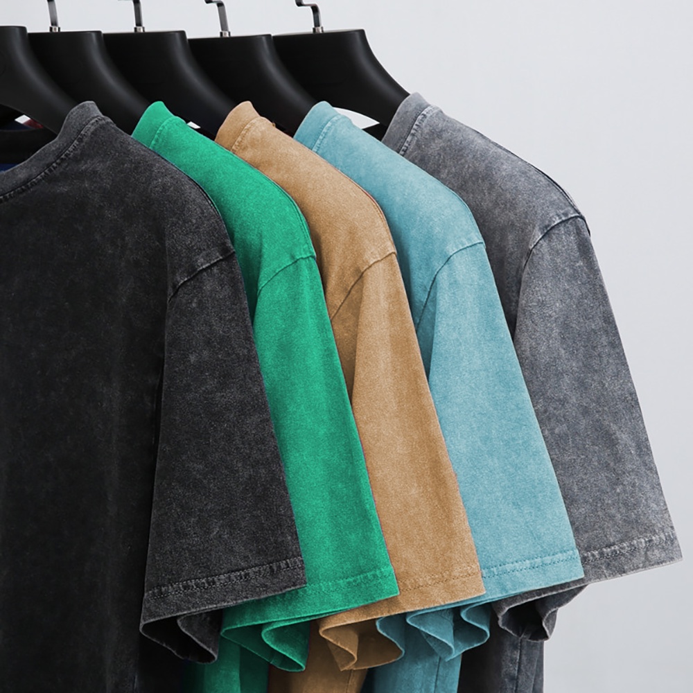 Áo thun tay lỡ wash xám unisex form rộng chất cotton chất dày mềm mịn Uninor