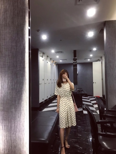 Đầm chấm bi Korea