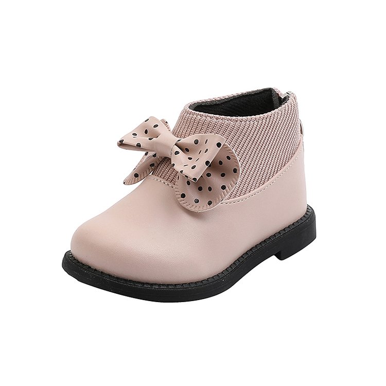 Bốt mềm trang trí nơ đáng yêu dành cho bé gái