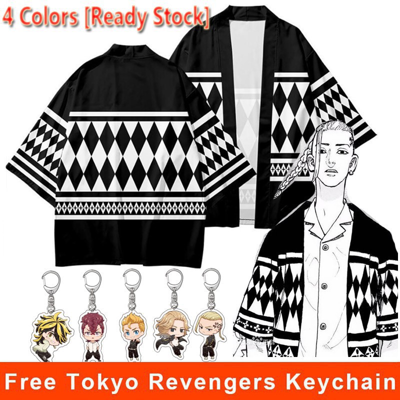 Áo khoác kimono tay ngắn in họa tiết anime Tokyo Revengers 3D cá tính thời trang diệt