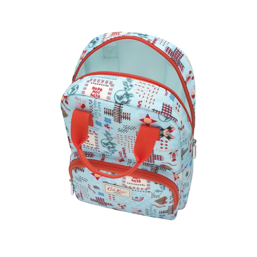 Cath Kidston - Ba lô cho bé /Kids Medium Backpack - Patchwork Ditsy - Blue -1053548