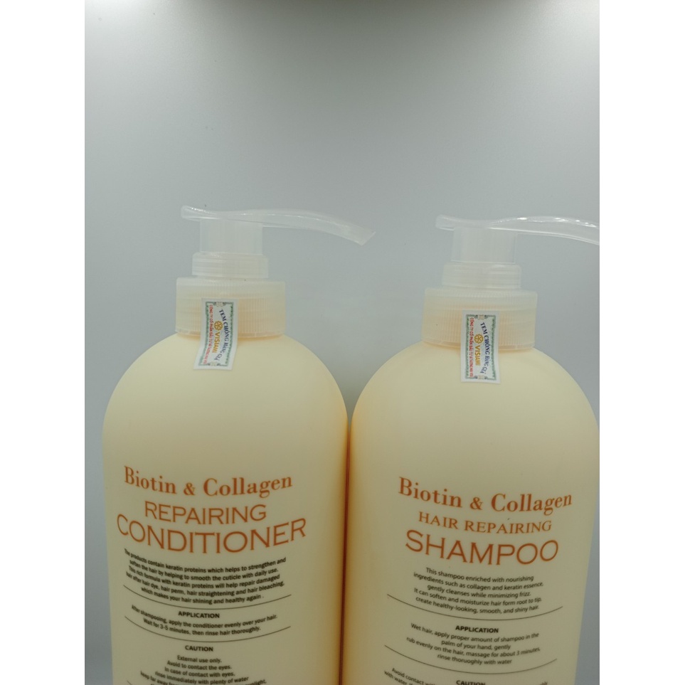 Cặp Dầu Gội Xả Biotin Collagen Vàng 500ml-1000ml Giảm Rụng Tóc Hỗ Trợ Mọc Tóc Suôn Mượt Vào Nếp[cam kết chính hãng]