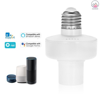 Chuôi bóng đèn E27 không dây kết nối Wifi thông minh tương thích với Amazon Alexa & Google Home