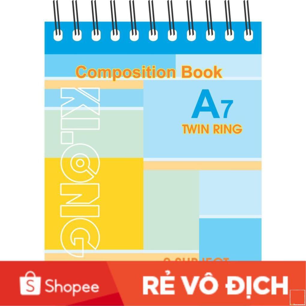 (Combo 5 cuốn) Sổ lỗ kép Klong A7 200tr Bìa Nhựa KLONG; MS: 301