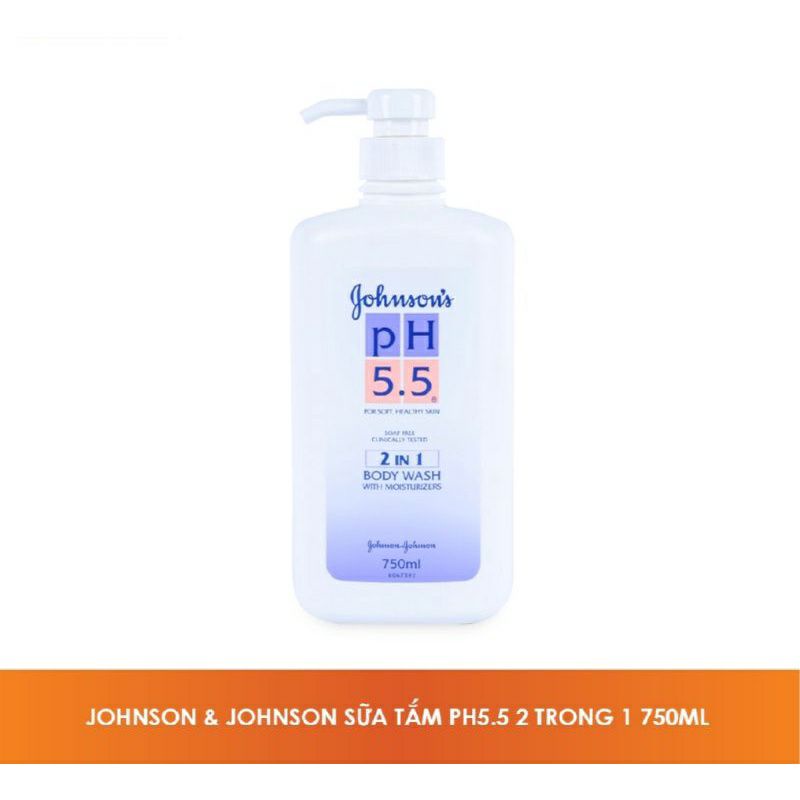 Sữa tắm Johnson's PH 5.5  2in1/hạnh nhân 750ml