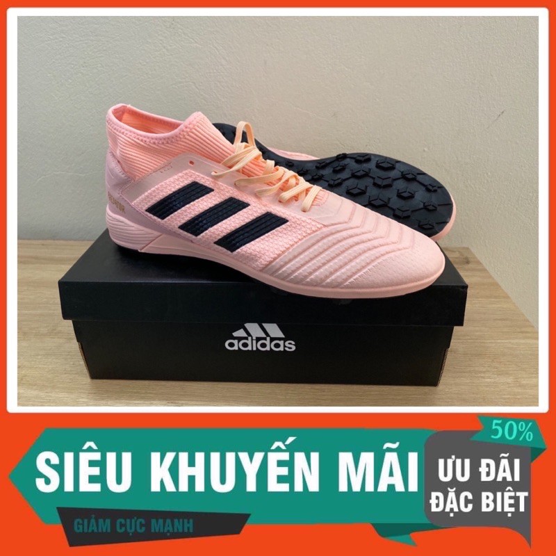 GIẦY ĐÁ BÓNG ADIDASS PRERDATO MÀU HỒNG CAO CẤP MẪU Mới NHẤT 2020 + TẶNG TẤT CHỐNG TRƯỢT