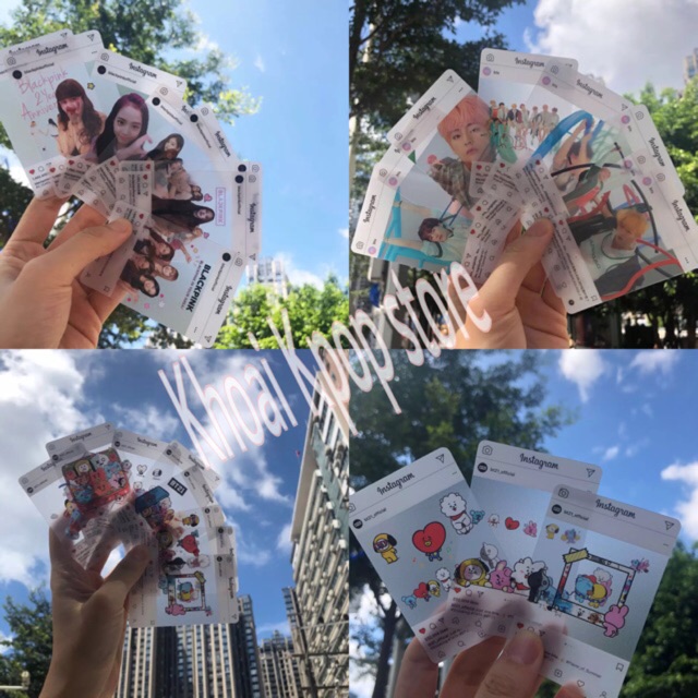 Card trong instagram BTS/BT21 Blackpink 8 tấm