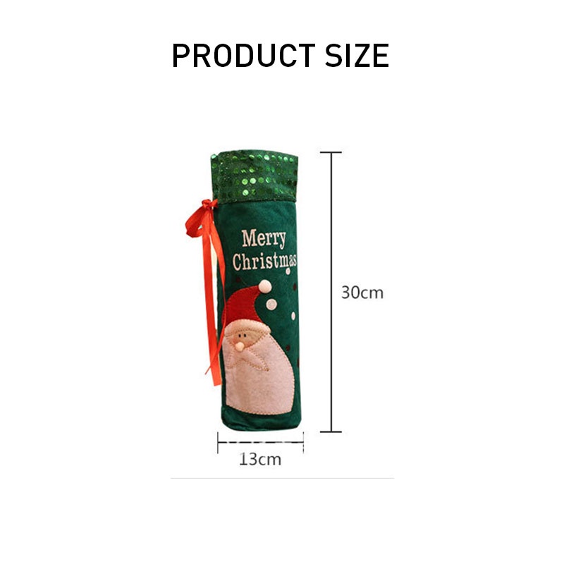 One Túi Bọc Chai Rượu Vang Trang Trí Giáng Sinh