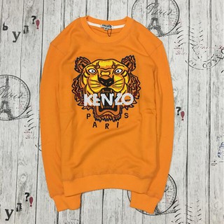 Áo sweater cổ tròn in hình hổ Kenzo thời trang