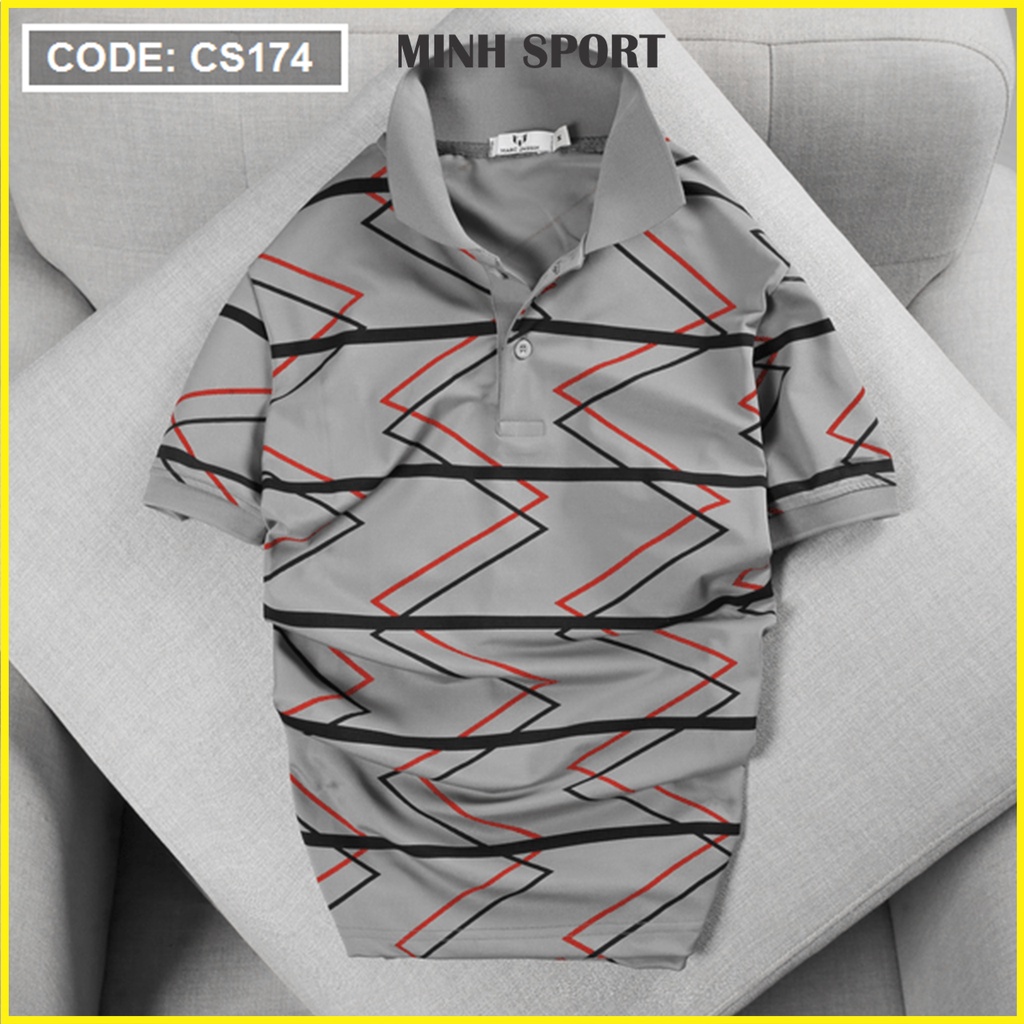Áo Thun Polo Nam Cổ Bẻ In Họa Tiết Zic Zắc mã AO.45