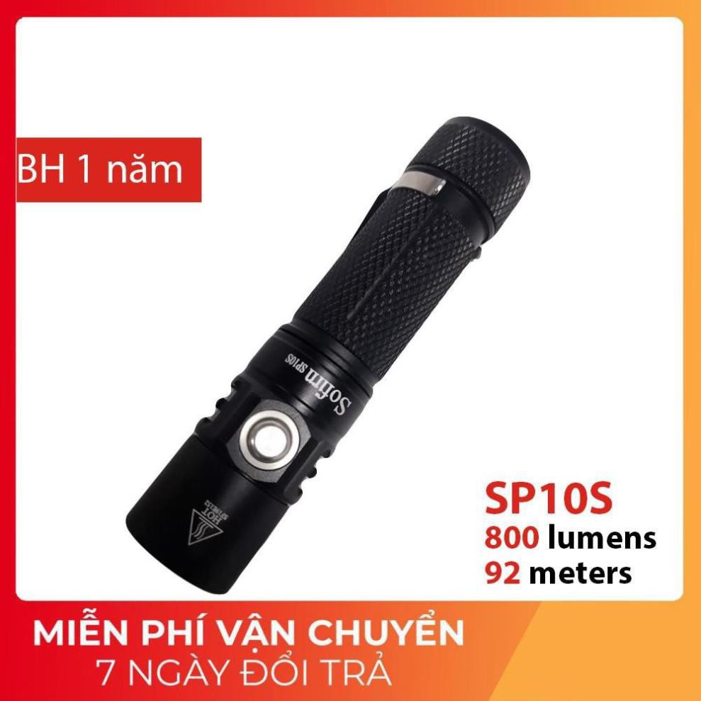 [HÀNG NHẬP KHẨU] Đèn pin và đèn sạc mini SOFIRN SP10S độ sáng 800 lumen chiếu xa 92m sử dụng pin AA/14500