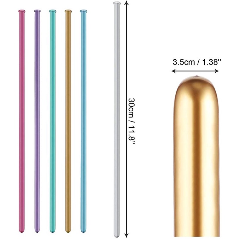 Set 10 Bong Bóng Latex Ánh Kim Ngọc Trai / Dài Xoắn Kim Loại Trang Trí Tiệc Cưới / Sinh Nhật