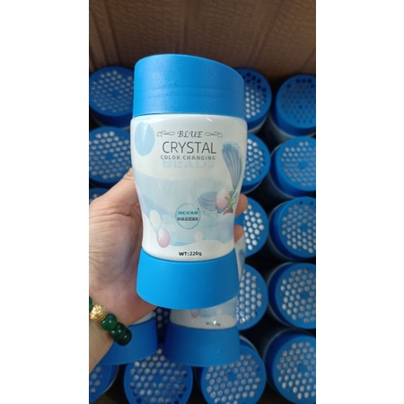 SIÊU HOT Sáp thơm Cristal Blue 220g hương ocean có đèn led thành phần tự nhiên, hương thơm ngất ngây