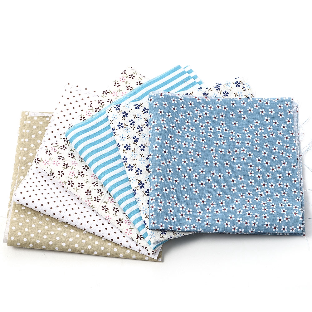 Set 6 Bông Hồng Cotton 25x25cm Trang Trí Thủ Công