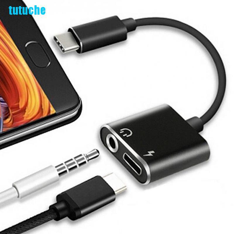 Dây Cáp Chuyển Đổi Tai Nghe 2 Trong 1 Type-C Sang 3.5mm Aux Audio Usb C
