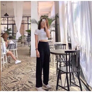 Quần ống rộng - culottes vải tuyết mưa công sở siêu đẹp