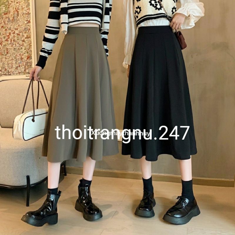 Chân váy xèo xếp ly dài 701