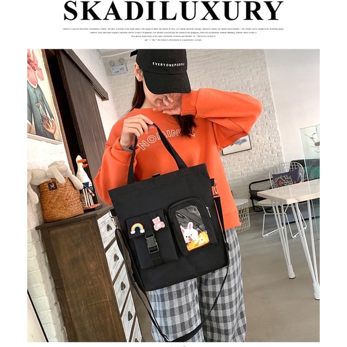 TOTE ĐEO 2 kiểu phối túi Mica trơn - Vừa A4 - TT06