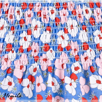 Đầm bé gái LITTLE MAVEN cotton nhúng ngực hoa 2-6 tuổi