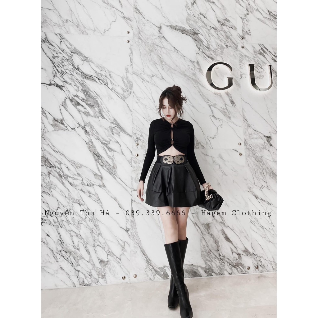 BODYSUIT TAY DÀI XOẮN NGỰC TẠO ĐỘ BỒNG HỞ EO HOT HIT