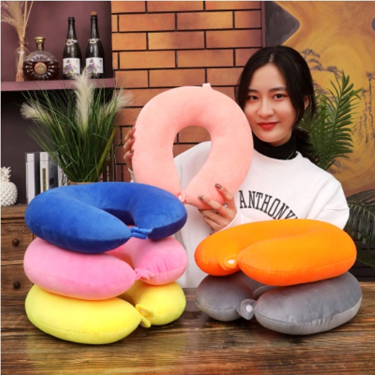 Gối cổ chữ u cho văn phòng, tựa cổ đi máy bay, ô tô, đi du lịch chất liệu nhung cao cấp êm,mềm,mịn chống đau cổ vai gáy