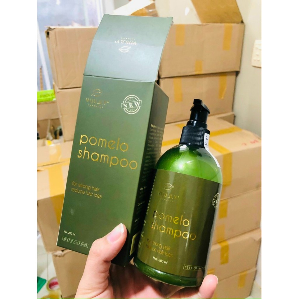 Dầu Gội Tinh Dầu Bưởi POMELO SHAMPOO Kích Thích Mọc Dày Tóc Thơm Ngát 280ml - BX2253