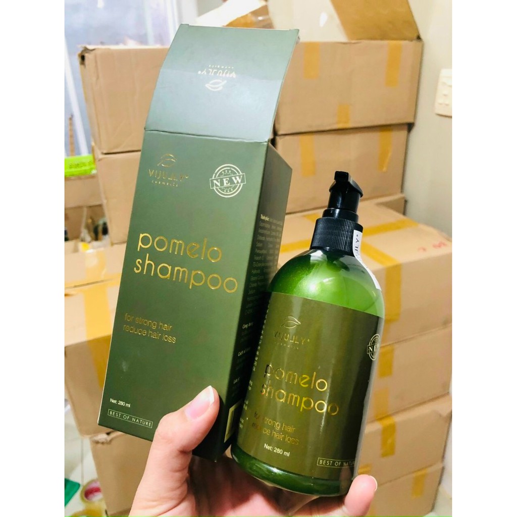 Dầu Gội Tinh Dầu Bưởi POMELO SHAMPOO Kích Thích Mọc Dày Tóc Thơm Ngát 280ml