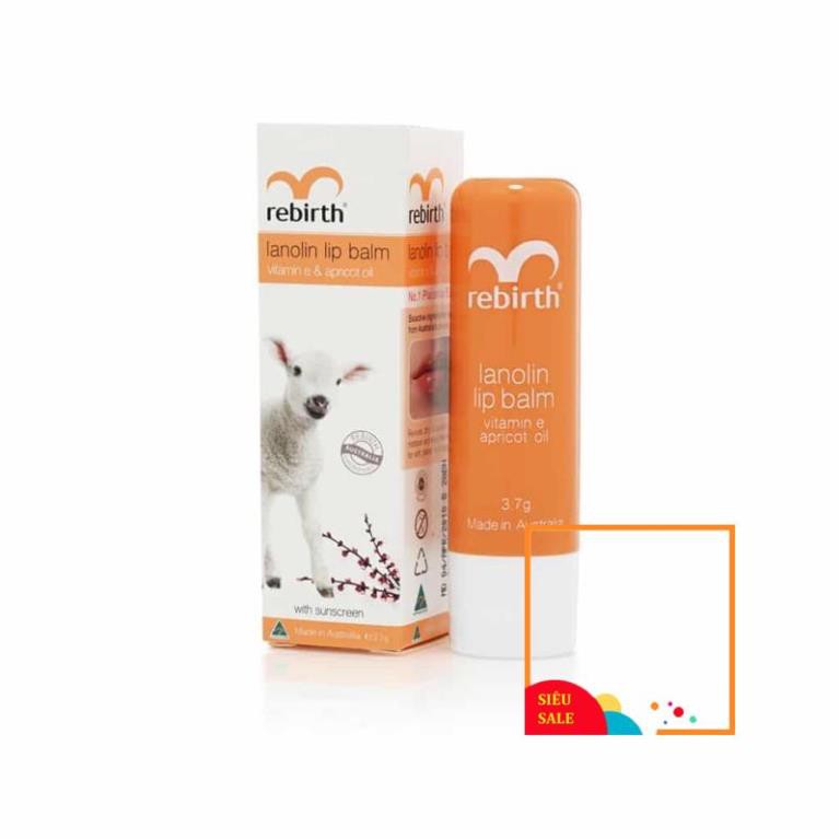 Son Dưỡng Nhau Thai Cừu Rebirth Lanolin Lip Balm 3.7gr