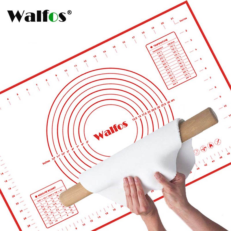 Đệm nhào bột WALFOS bằng silicone chống dính thực phẩm kích thước lớn