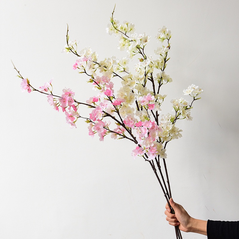 Bó Hoa Anh Đào Giả Bằng Nhựa 109cm Trang Trí Nhà Cửa / Văn Phòng / Tiệc Cưới