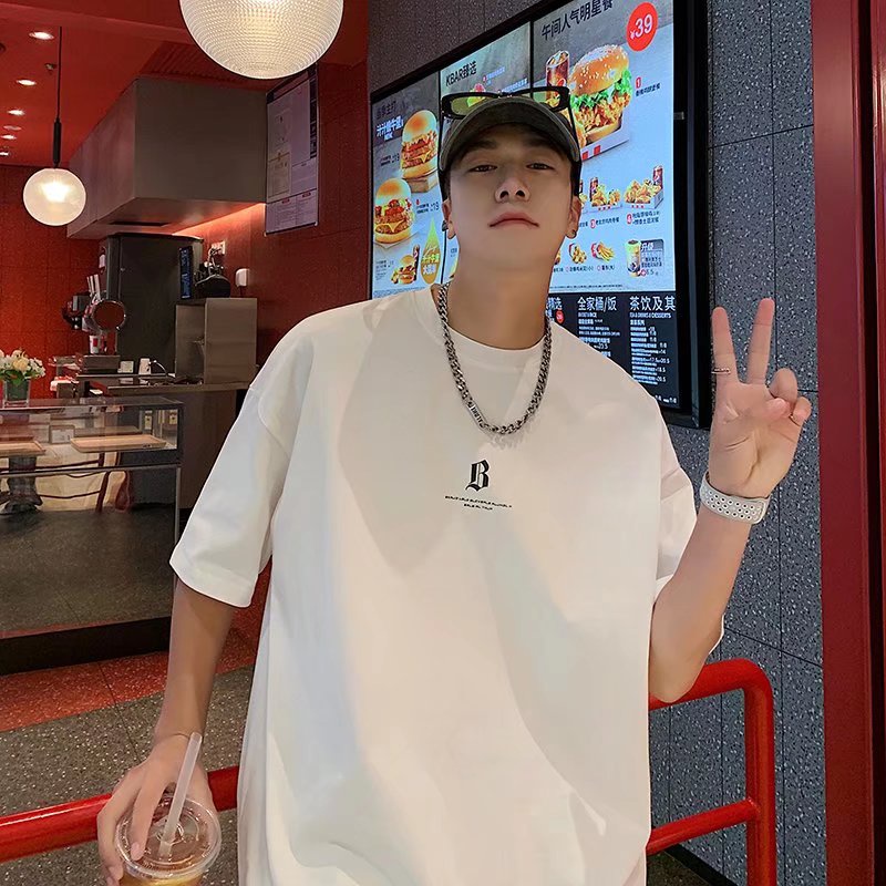 Áo Thun Nam Tay Ngắn In Chữ Thời Trang Trẻ Trung