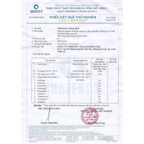 Tinh Dầu Tràm Huế Hồng Tâm Nguyên Chất 100ml - Thơm phòng,giữ ấm,đuổi muỗi